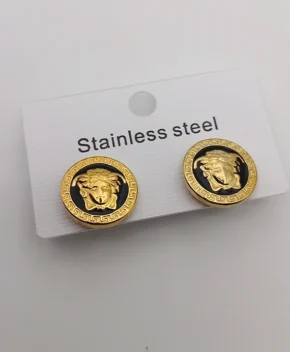 Black Lion Stud Earring