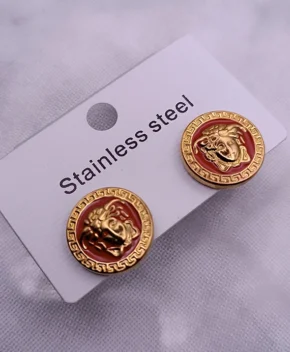 Red Lion Stud Earring