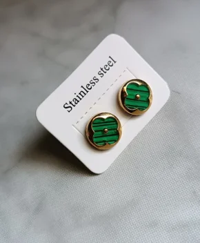 Green Flower Stud