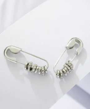 Silver Pin Earrings