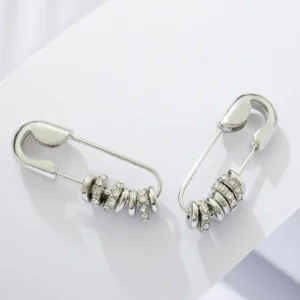 Silver Pin Earrings