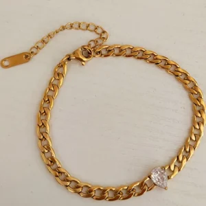Round Water Drop Zircon Chain